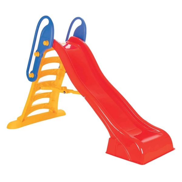 Tobogan copii, Plastic, Cu gaura pentru furtun apa, 5 trepte, 188 x 88 x 125 cm, Colorat