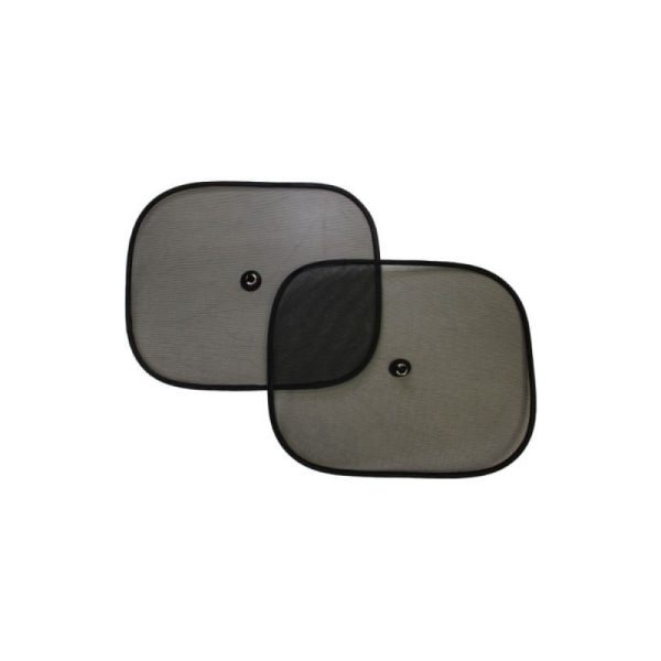 Perdele Auto Laterale cu Ventuze Universale, Geam Spate, 44x36 cm, Negru