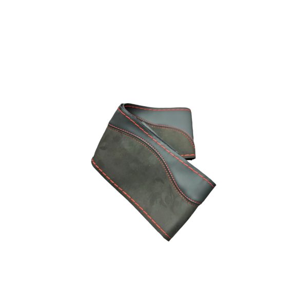 Husa volan auto, imitatie piele si alcantara, cu ac si ata, marime M 38 cm, Negru