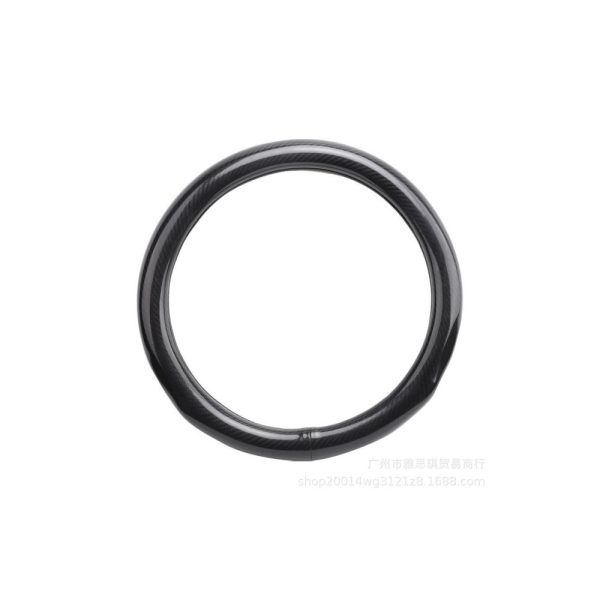 Husa volan auto, carbon, marime M 38 cm, Negru