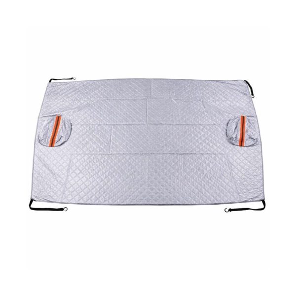 Parasolar Exterior Auto Iarna Vara, Oglinzi Geamuri si Capota, 234x144 cm, Argintiu