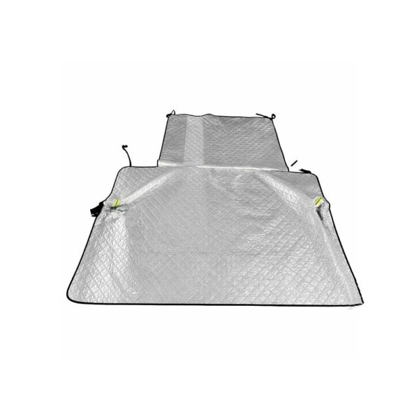 Parasolar Exterior Auto Complet Iarna Vara, Oglinzi Geamuri Capota, 255x240 cm, Argintiu