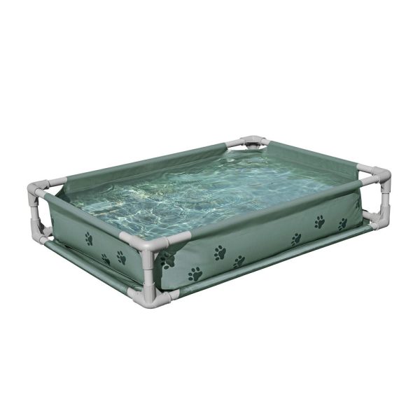 Piscina tubulara Bestway pentru animale, 102 x 74 x 20cm, -gri, Verde
