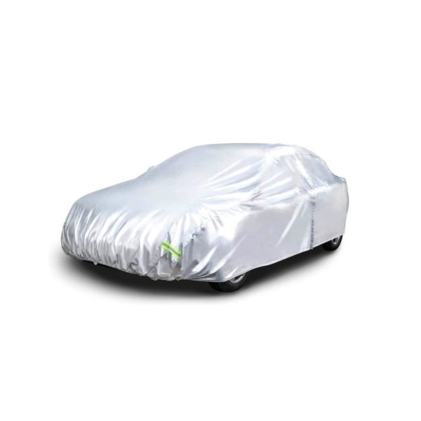 Prelata Auto Oxford Impermeabila cu Fermoar, 4.20x1.76x1.49m, Hatchback, Argintiu