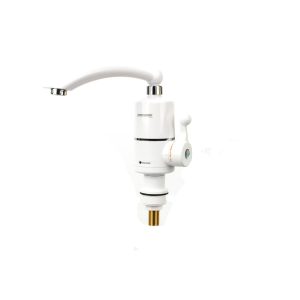 Robinet Electric Apa Calda Instant pentru Chiuveta, 3 kW, Corp ABS, Pipa Rotativa 360 Grade, Racord 1/2 inch, Alb