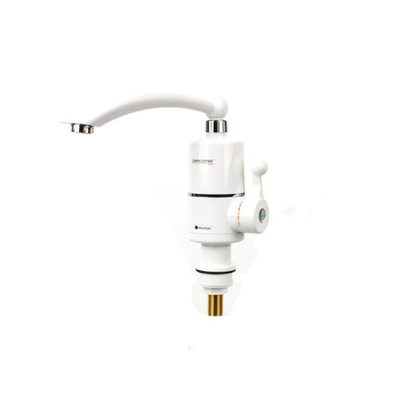 Robinet Electric Apa Calda Instant pentru Chiuveta, 3 kW, Corp ABS, Pipa Rotativa 360 Grade, Racord 1/2 inch, Alb