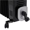 Calorifer Electric pe Ulei, 2900 W, Ventilator Turbo 400 W, 3 Trepte de Putere, Termostat Reglabil, Roti, pentru 20 mp, Negru