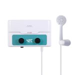 Instant Electric Apa Calda pentru Dus, 5.5 kW, Afisaj Digital Temperatura, Termostat, 3 Trepte, Kit Dus Inclus, Alb