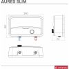 Instant Electric Apa Calda pentru Dus, 5.5 kW, 3 Trepte 2.2/3.3/5.5 kW, IP25, Termostat cu Siguranta Dubla, Compact, Alb