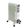 Calorifer Electric pe Ulei, 2000 W, 3 Trepte de Putere, Termostat Mecanic, Roti si Maner, Tambur pentru Cablu, Anti-Rasturnare, Alb