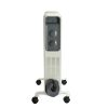 Calorifer Electric pe Ulei, 2000 W, 3 Trepte de Putere, Termostat Mecanic, Roti si Maner, Tambur pentru Cablu, Anti-Rasturnare, Alb