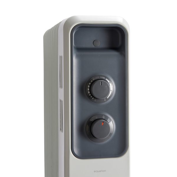 Calorifer Electric pe Ulei, 2000 W, 3 Trepte de Putere, Termostat Mecanic, Roti si Maner, Tambur pentru Cablu, Anti-Rasturnare, Alb