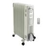 Calorifer Electric pe Ulei, 2000 W, Afisaj Digital, Telecomanda, Termostat Electronic, Timer 12 h, 3 Trepte 800/1200/2000 W, Alb