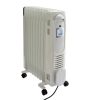 Calorifer Electric pe Ulei, 2000 W, Afisaj Digital, Telecomanda, Termostat Electronic, Timer 12 h, 3 Trepte 800/1200/2000 W, Alb