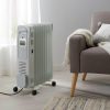 Calorifer Electric pe Ulei, 2000 W, Afisaj Digital, Telecomanda, Termostat Electronic, Timer 12 h, 3 Trepte 800/1200/2000 W, Alb