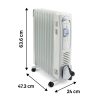 Calorifer Electric pe Ulei, 2000 W, Afisaj Digital, Telecomanda, Termostat Electronic, Timer 12 h, 3 Trepte 800/1200/2000 W, Alb