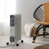 Calorifer Electric pe Ulei, 1500 W, 3 Trepte 600/900/1500 W, Termostat Mecanic, Roti, Tambur pentru Cablu, pentru 12 mp, Alb