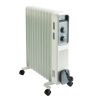 Calorifer Electric pe Ulei, 2500 W, 3 Trepte 1000/1500/2500 W, Termostat Mecanic, Roti, Tambur pentru Cablu, pentru 20 mp, Alb