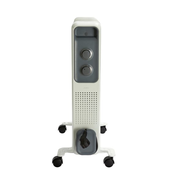 Calorifer Electric pe Ulei, 2500 W, 3 Trepte 1000/1500/2500 W, Termostat Mecanic, Roti, Tambur pentru Cablu, pentru 20 mp, Alb