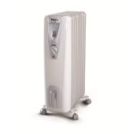 Radiator Electric cu Ulei, 1500 W, 7 Elementi, Suport pentru Cablu, Roti de Deplasare, Portabil, pentru 18 mp, Alb