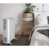 Radiator Electric cu Ulei, 1500 W, 7 Elementi, Suport pentru Cablu, Roti de Deplasare, Portabil, pentru 18 mp, Alb
