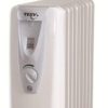 Radiator Electric cu Ulei, 1500 W, 7 Elementi, Suport pentru Cablu, Roti de Deplasare, Portabil, pentru 18 mp, Alb