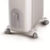 Radiator Electric cu Ulei, 1500 W, 7 Elementi, Suport pentru Cablu, Roti de Deplasare, Portabil, pentru 18 mp, Alb