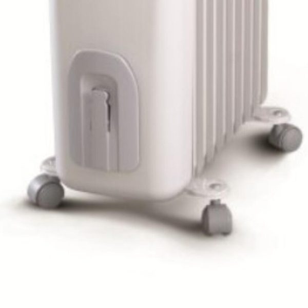 Radiator Electric cu Ulei, 1500 W, 7 Elementi, Suport pentru Cablu, Roti de Deplasare, Portabil, pentru 18 mp, Alb