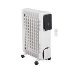 Calorifer Electric pe Ulei, 2000 W, Afisaj Digital, Programare Saptamanala, Telecomanda, Timer 24 h, Mod Antiinghet, pentru 16 mp, Alb