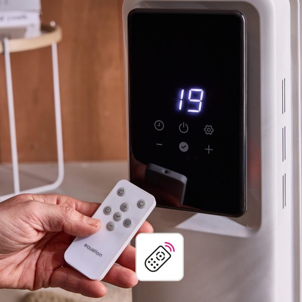 Calorifer Electric pe Ulei, 2000 W, Afisaj Digital, Programare Saptamanala, Telecomanda, Timer 24 h, Mod Antiinghet, pentru 16 mp, Alb