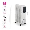 Calorifer Electric pe Ulei, 2000 W, Afisaj Digital, Programare Saptamanala, Telecomanda, Timer 24 h, Mod Antiinghet, pentru 16 mp, Alb