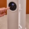 Radiator Electric cu Ulei, 2000 W, 9 Elementi, Afisaj Digital, Telecomanda, 3 Trepte si Mod Automat, Timer 24 h, pentru 16 mp, Alb