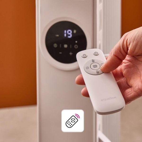 Radiator Electric cu Ulei, 2000 W, 9 Elementi, Afisaj Digital, Telecomanda, 3 Trepte si Mod Automat, Timer 24 h, pentru 16 mp, Alb