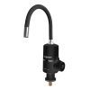 Robinet Electric Apa Calda Instant pentru Chiuveta, 3 kW, Pipa Flexibila, Rotatie 360 Grade, Temperatura 30-60 Grade, IPX4, Negru