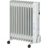 Calorifer Electric pe Ulei, 2500 W, 11 Elementi, 3 Trepte de Putere, Termostat Reglabil, Roti, Suport Cablu, pentru 25 mp, Alb
