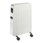 Radiator Electric Mobil, 1500 W, Moduri Confort si Antiinghet, Termostat Reglabil, Roti, LED de Functionare, pentru 12 mp, Alb