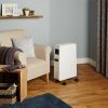 Radiator Electric Mobil, 1500 W, Moduri Confort si Antiinghet, Termostat Reglabil, Roti, LED de Functionare, pentru 12 mp, Alb