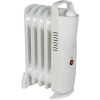 Calorifer Electric pe Ulei Mini, 500 W, 5 Elementi, Termostat Reglabil, Intrerupator cu LED, Maner de Transport, pentru 5 mp, Alb