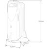 Calorifer Electric pe Ulei Mini, 500 W, 5 Elementi, Termostat Reglabil, Intrerupator cu LED, Maner de Transport, pentru 5 mp, Alb