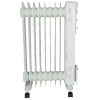 Calorifer Electric pe Ulei, 2000 W, 9 Elementi, Selector 3 Trepte, Termostat MIN-MAX, Maner si Roti, Infasurator Cablu, pentru 20 mp, Alb