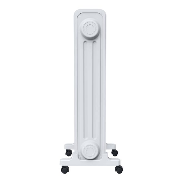 Calorifer Electric pe Ulei, 1500 W, 7 Elementi, Selector Rotativ cu 3 Trepte, Termostat Reglabil, Roti si Maner, Suport Cablu, Alb