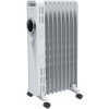 Calorifer Electric pe Ulei, 2000 W, 9 Elementi, Selector Rotativ cu 3 Trepte, Termostat Reglabil, Roti si Maner, pentru 20 mp, Alb
