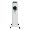 Calorifer Electric pe Ulei, 2500 W, 13 Elementi, Selector Rotativ cu 3 Trepte, Termostat Reglabil, Roti, Suport Cablu, pentru 25 mp, Alb