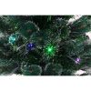 Brad Artificial de Craciun cu Fibra Optica si 41 LED-uri Multicolore, 90 cm, Efect Flash, Stea in Varf, 72 Varfuri, Verde