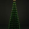 Brad Artificial de Craciun cu 314 LED-uri RGB si Stea cu 10 LED-uri Lumina Calda, 180 cm, Telecomanda, Efecte Digitale, Verde