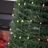 Brad Artificial de Craciun cu 314 LED-uri RGB si Stea cu 10 LED-uri Lumina Calda, 180 cm, Telecomanda, Efecte Digitale, Verde