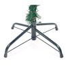 Brad Artificial de Craciun cu 100 MicroLED-uri Lumina Alb Calda, 120 cm, Alimentare pe Baterii, Suport Metalic, Verde