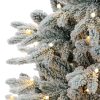 Brad Artificial Nins de Craciun cu 350 LED-uri Alb Cald, 210 cm, 1482 Varfuri, Diametru 112 cm, Suport Metalic, Verde cu Alb