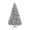 Brad Artificial Nins de Craciun cu 500 LED-uri Alb Cald, 240 cm, 1600 Varfuri, Diametru 135 cm, Suport Metalic, Verde cu Alb