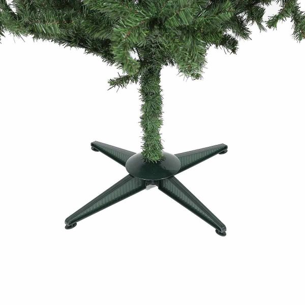 Brad Artificial de Craciun, 180 cm, 441 Varfuri, Diametru 94 cm, PVC, Suport Plastic Inclus, Verde